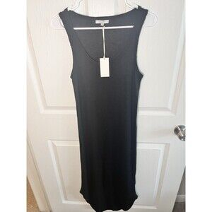 NWT Z Supply Black Ribbed Size XS Shift Midi Sleeveless Dress Summer